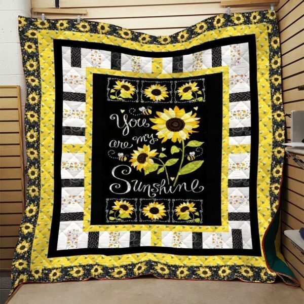 Sunflowers You Are My Sunshine Quilt Gift For Family On Christmas Black Friday Cyber Monday