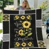 Sunflowers You Are My Sunshine Quilt Gift Ideas For Fans on Christmas