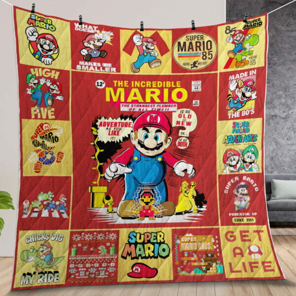 Super Mario Quilt Gift For Fans Christmas Black Friday