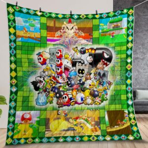 Super MarioLand Quilt Gift For Fans Christmas Black Friday