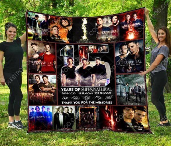Supernatural 15 Years Quilt Gift For Family On Christmas Black Friday Cyber Monday