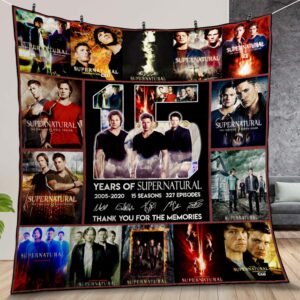 Supernatural 15 Years Quilt Gift For Fans Christmas Black Friday