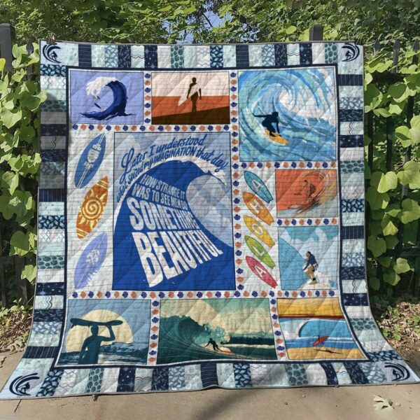 Surfing Quote Quilt Gift For Christmas Black Friday Thanksgiving