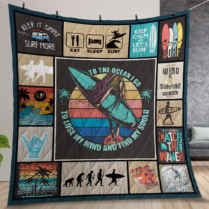 Surfing Theme Keep It Simple And Surf More Quilt Gift For Christmas Birthday Thanksgiving