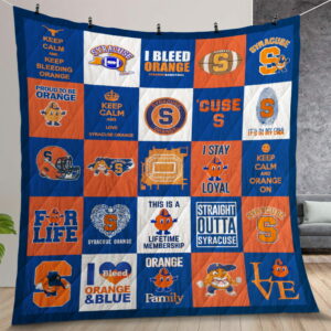 Syracuse Orange Quilt Gift For Christmas Birthday Thanksgiving Version 3