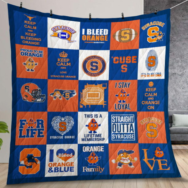 Syracuse Orange Quilt Gift For Christmas Birthday Thanksgiving Version 3