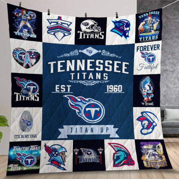 TENNESSEE TITANS Quilt Gift For Christmas Birthday Thanksgiving