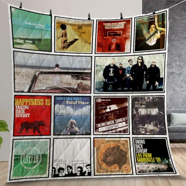 Taking Back Sunday Album Covers Quilt Gift For Christmas Birthday Thanksgiving