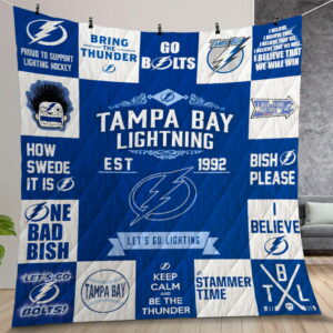 Tampa Bay Lightning Quilt Gift For Christmas Birthday Thanksgiving Ver 2