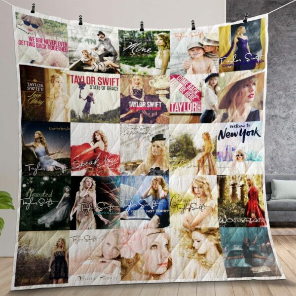 Taylor Swift Singles Quilt Gift For Christmas Birthday Thanksgiving