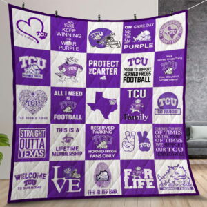 Tcu Horned Frogs Quilt Gift For Christmas Birthday Thanksgiving