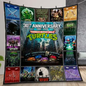Teenage Mutant Ninja Turtles 30th Anniversary Quilt Gift For Christmas Birthday Halloween