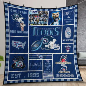 Tennessee Titans FootbaQuilt Gift For Christmas Birthday Thanksgiving