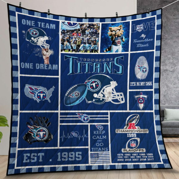 Tennessee Titans FootbaQuilt Gift For Christmas Birthday Thanksgiving