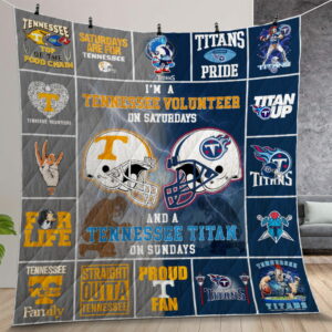 Tennessee Volunteers Amp Tennessee Titan Quilt Gift For Christmas Birthday Thanksgiving