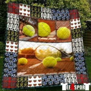 Tennis Sports Quilt Gift For Christmas Black Friday Thanksgiving