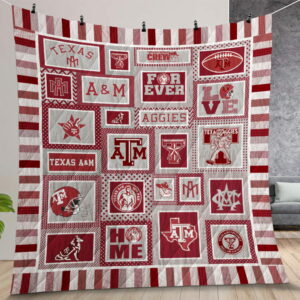 Texas AampM Aggies Quilt Gift For Christmas Birthday Thanksgiving 02