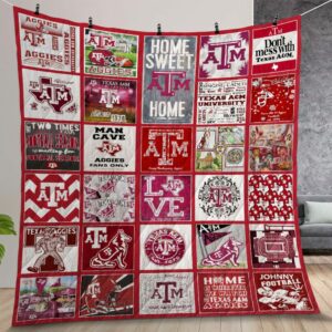Texas AampM Aggies Tamu Quilt Gift For Christmas Birthday Thanksgiving