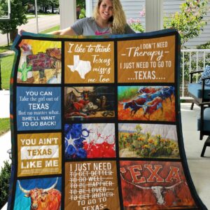 Texas I Dont Need Therapy Perfect Gifts For Texas Lover Quilt Gift Ideas For Fans on Christmas