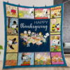 Thanksgiving Snoopy Quilt Gift For Christmas Black Friday Thanksgiving