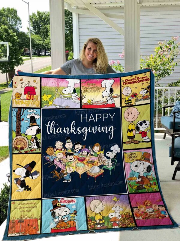Thanksgiving Snoopy Quilt Gift For Fans Christmas Black Friday Black Friday