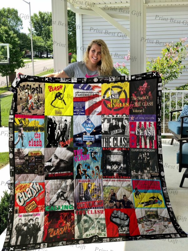 The Clash Albums Cover Poster Quilt Gift Ideas For Fans on Christmas
