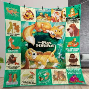 The Fox And The Hound Quilt Gift For Christmas Birthday Halloween