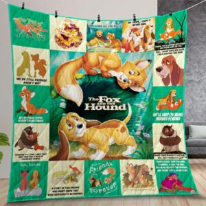 The Fox And The Hound Quilt Gift For Christmas Birthday Thanksgiving