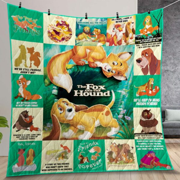 The Fox And The Hound Quilt Gift For Christmas Birthday Thanksgiving