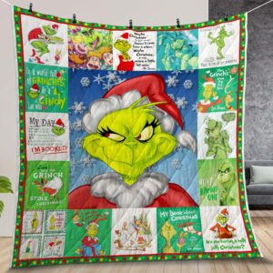 The Grinch Poster Quilt Gift For Family On Christmas Black Friday