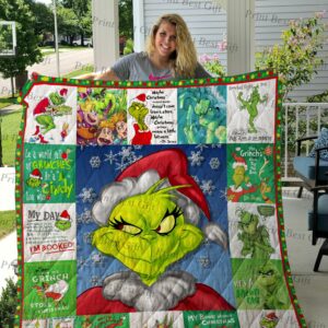 The Grinch Poster Quilt Gift For Family On Christmas Black Friday Cyber Monday