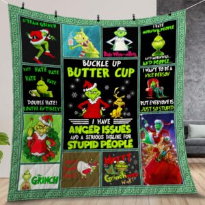 The Grinch Quilt Gift For Christmas Birthday Halloween