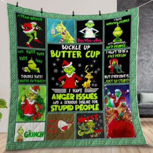 The Grinch Quilt Gift For Family On Christmas Black Friday
