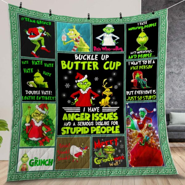 The Grinch Quilt Gift For Family On Christmas Black Friday