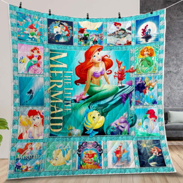 The Little Mermaid And Animal Friends Quilt Gift For Family On Christmas Black Friday