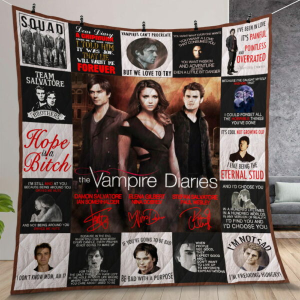 The Vampire Diaries Quilt Gift For Christmas Birthday Thanksgiving Version 2