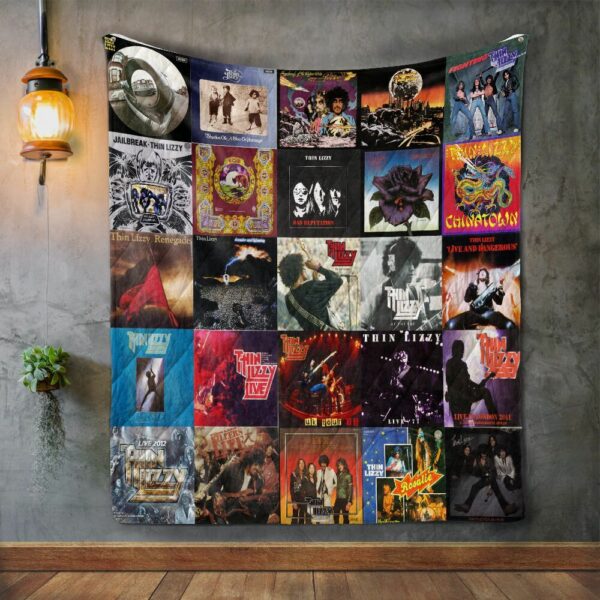Thin Lizzy Album Covers Quilt Gift Ideas For Fans on Christmas