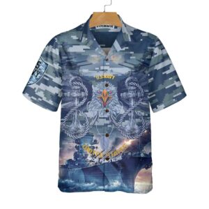 US Navy Veteran No One Fights Alone Veteran Hawaiian Shirt Proud Veteran Shirt Best Gift For Navy Veteran 3