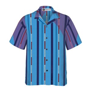 Vertical Swimming Pool Pattern Hawaiian Shirt 3