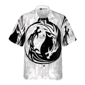 Yin Yang Dragon Hawaiian Shirt 3