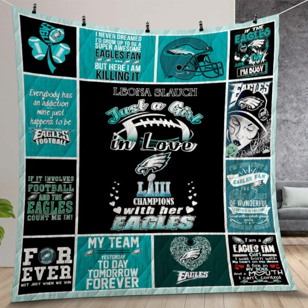 philadelphia Eagles Quilt Gift For Christmas Birthday Thanksgiving Version 1