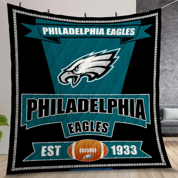 philadelphia Eagles Quilt Gift For Christmas Birthday Thanksgiving Version 2