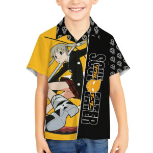 Albarn Maka Soul Eater Hawaiian Shirt Anime Art Mix With Skull Pattern 5