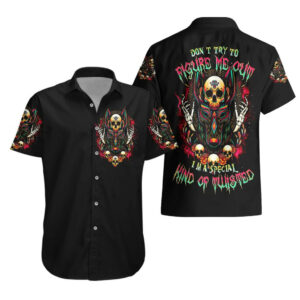 Anubis Skull Hawaiian Shirt Skull Anubis Dont Try To Figured Me Out 3