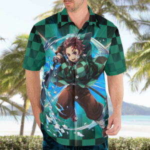 Astral Aura Tanjiro Demon Slayer Hawaiian Shirt Anime 3