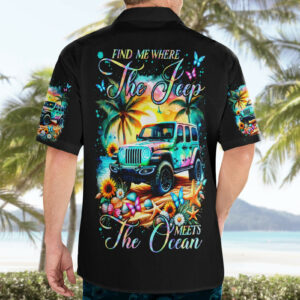 Beach Jeep Hawaiian Shirt Find Me Where The Jeep Meets The Ocean 4