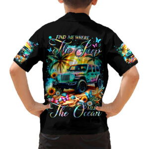 Beach Jeep Hawaiian Shirt Find Me Where The Jeep Meets The Ocean 6