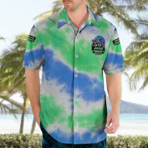 Blue Jeep Tie Dye Hawaiian Shirt Its A Thing You Wouldnt Understand 4