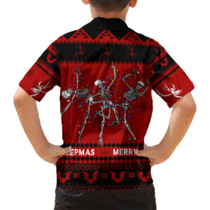 Christmas Hawaiian Shirt Jolly Skull Merry Creepmas 6