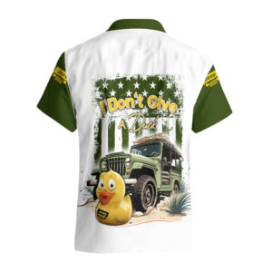 Duck Duck Jeep Hawaiian Shirt I Dont Give A Duck Mix Green American Flag 2